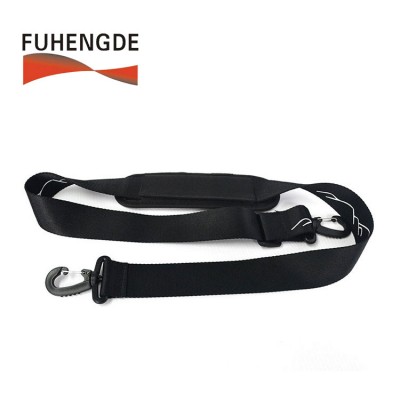 Manufacture Black Replacement Shoulder Swivel Hook Luggage Travel Bag Strap with custom printing